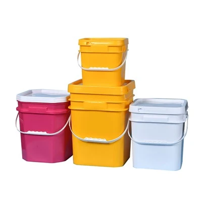 Secchi di plastica quadrati australiani con coperchi